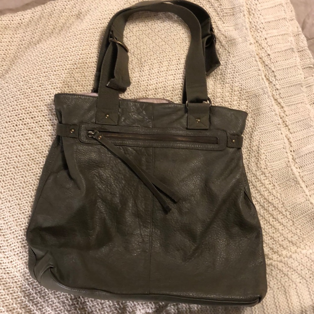 Gap Hunter Green Leather Tote Bag